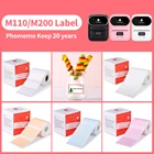 Многофункциональные термоэтикетки Phomemo M110 M200, самоклеящаяся бумага, круглая, квадратная, наклейка для бижутерии, принтер для этикеток
