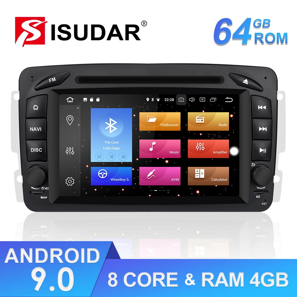 Isudar Автомобильный мультимедийный плеер Android 8 0 gps 2 автомобиля гама радио DSP для