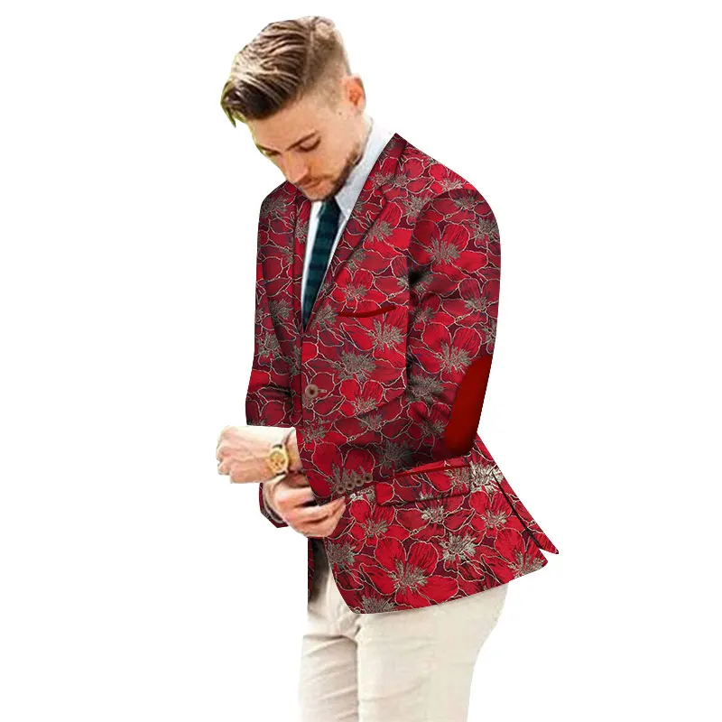 Модный мужской костюм с вышивкой по индивидуальному заказу пиджак в африканском