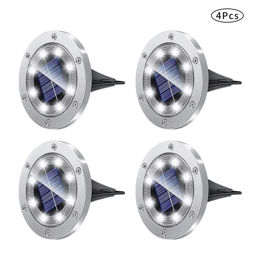 

8LED Solar Lawn Decking IP65 Waterproof Night Light Buried Solar Garden Light Yard Outdoor PathWay Floor Under Ground Spot Lamp