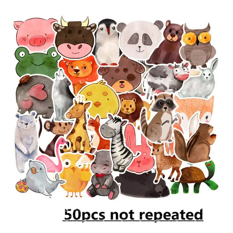 50 шт. разноцветные наклейки для ноутбука багажа скейта | Игрушки и хобби