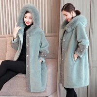 womens fur coat faux fur jacket autumn winter coat women korean long female jacket fur coats manteau femme hiver kj1039