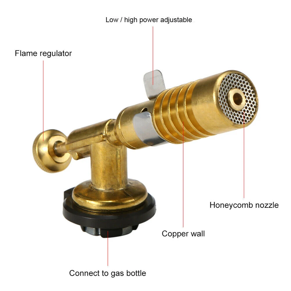 Зажигалка газовая фонарь удар нагрева Портативный печи Газовое пламя