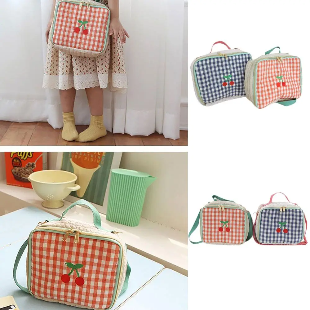 

Travel Retro Portable Cute Handbag Storage Bag Embroidery Cherry Blossom