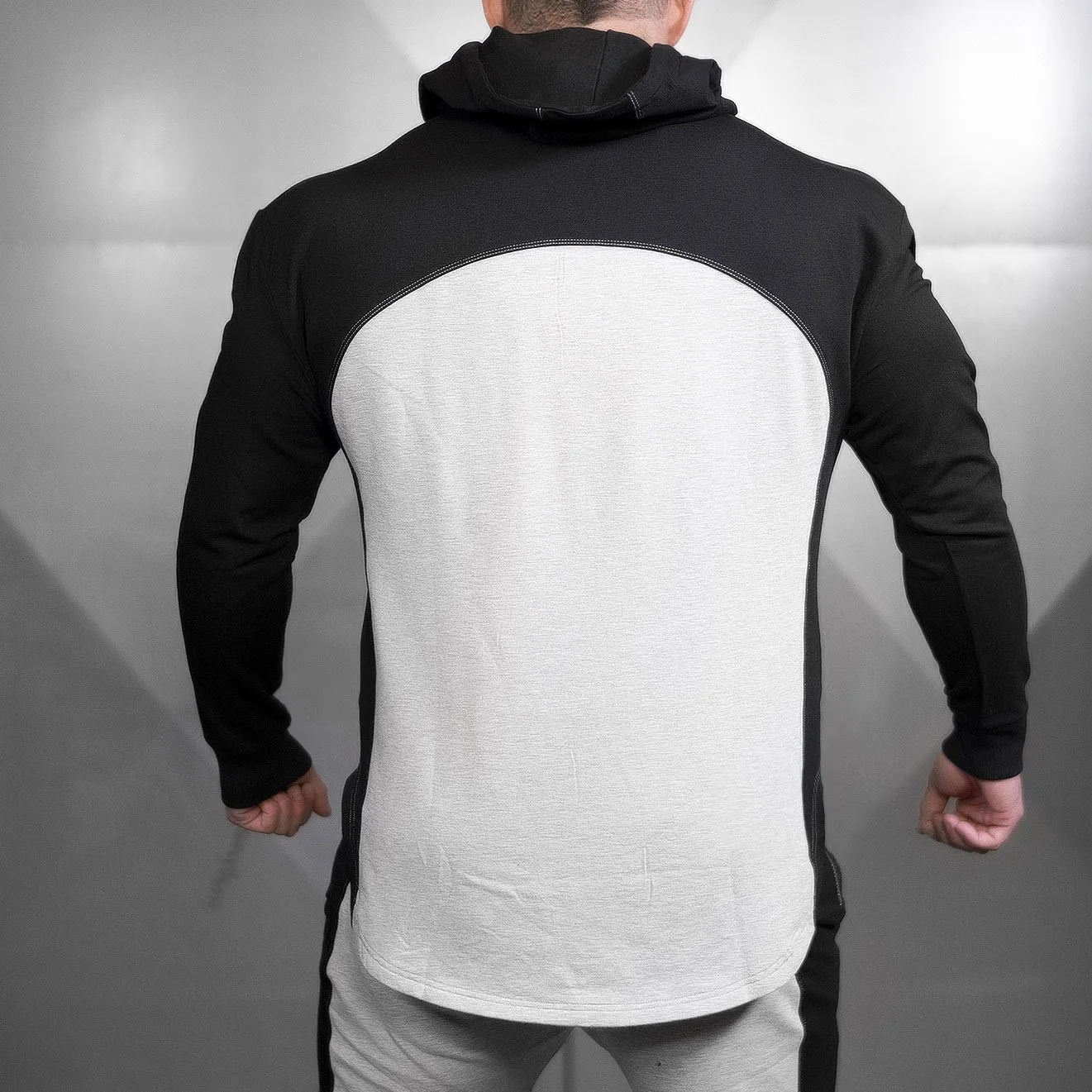 Мужская модная новая хлопковая толстовка для фитнеса Толстовка бодибилдинга