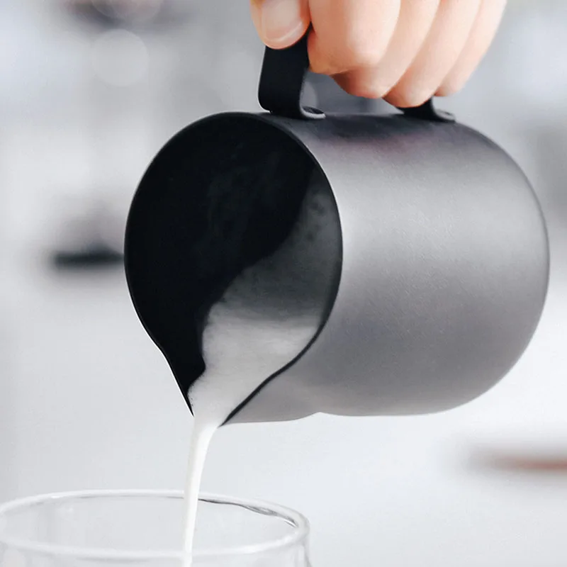 

Latte Kettle Coffee Cappuccino Milk Cream Frothing Pitcher Non Stick Stainless Steel Espresso Steaming Jug Barista Cup 350/600ml