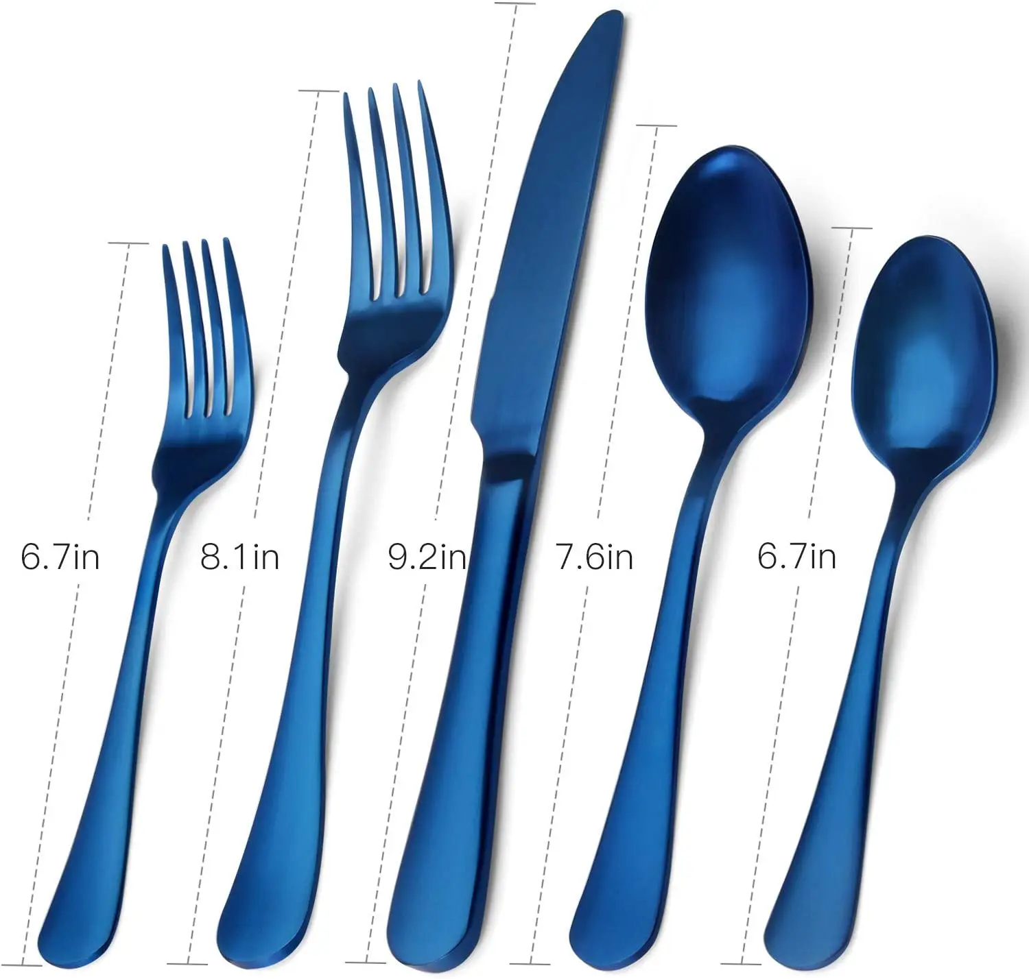 Матовая синяя кожа набор столовых приборов из нержавеющей стали кухонной утвари