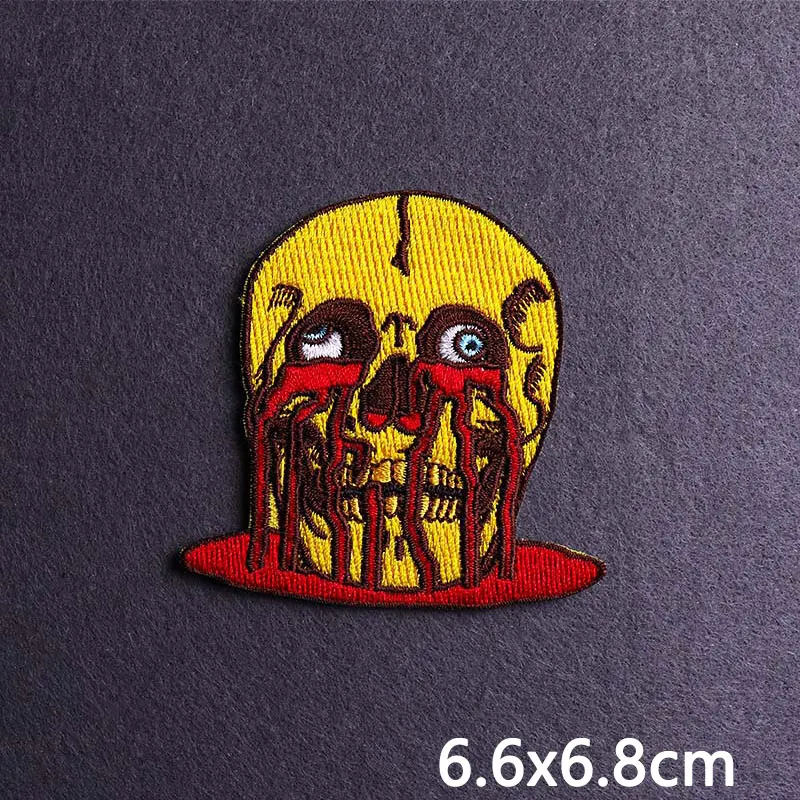 Нашивки в готическом стиле с вышивкой Чумного доктора нашивки хиппи черепом