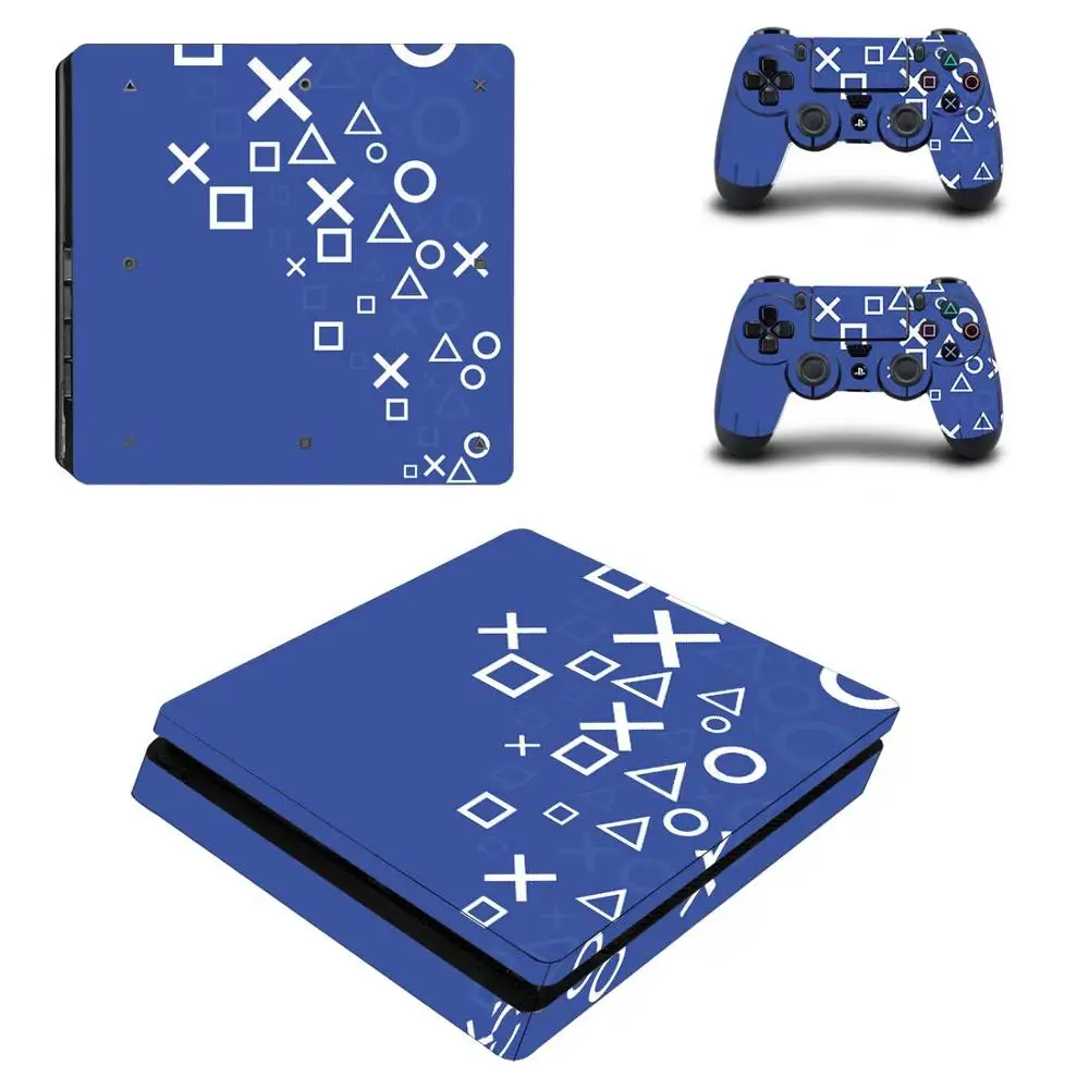 Новый дизайн полностью закрывающие лицевые панели PS4 Slim Skin наклейка для консоли