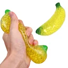 Губчатая игрушка-мяч для снятия стресса в форме банана, сжимаемая мягкая игрушка в виде фруктов, Снятие напряжения в организме для взрослых, детская игрушка для снятия стресса