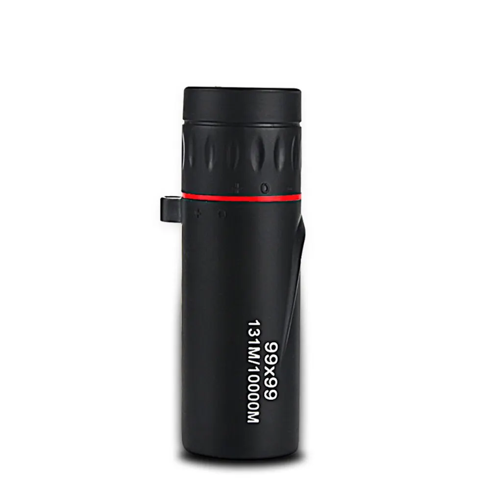 

99X99 Portable Monoculars Telescope Low Light Night Vision Broadband Coating Zoom +Simple Clip Sightseeing Watching