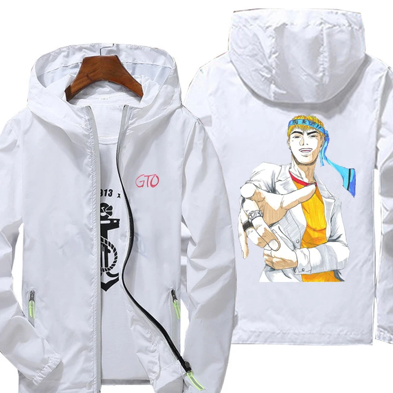 

Great Teacher Onizuka Windbreaker Thin Sunscreen Hooded Coat Men's Sports Pilot Cycling Camping Jacket