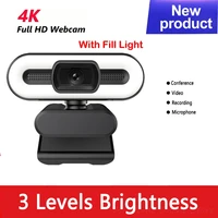 xiaomi 4k 2k 1080p full hd webcam with fill light 3 0 auto focus camera pc computer for live broadcast video calling conference