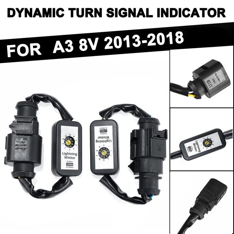 

Car Dynamic Turn Add-on Module Wire Harness Signal Indicator LED Taillight Light for A3 V8 2013-2018