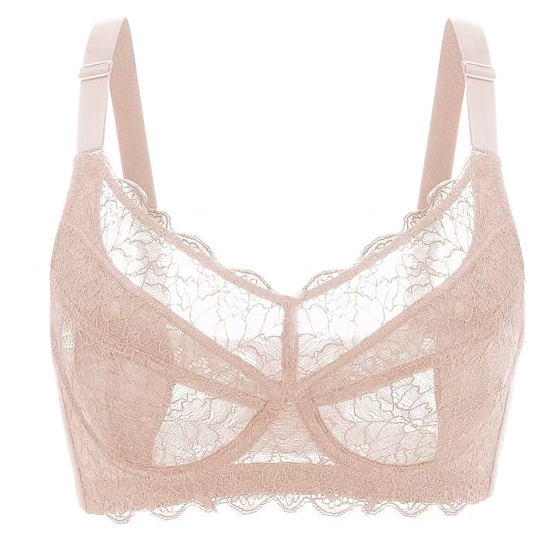 

34 36 38G 40H 42 44 46 48 E F G H Womens Full Coverage Sheer Ultra-thin Bra Lingerie Bralette Women Lingerie Bra Plus Size