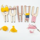 Набор для изготовления помпонов, 2 шт., пушистый шар, искусственное ремесло, сделай сам, шерсть, вязание, инструмент для пряжи, вязание крючком, инструменты, подарок