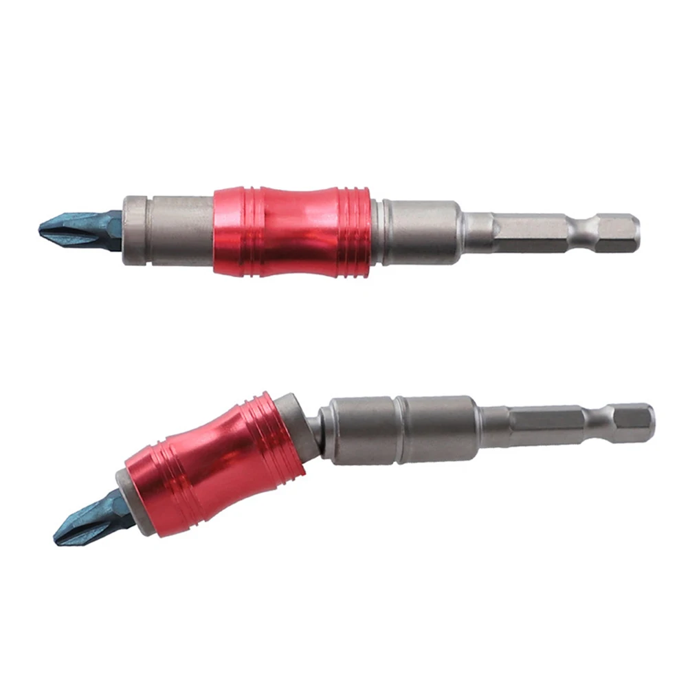 

For Screwdriver Extension1/4'' Hex Shank Magnetic Screwdriver Bit Holder Extension Bar 20 Degree Angle Adjustable Direction
