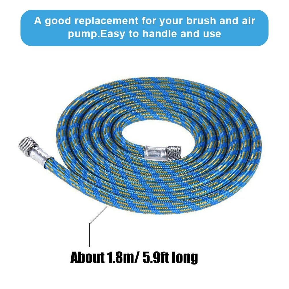 

Nylon Braided Airbrush Air Hose Oil Cooler Hose Spray Pen Woven Pipe For Spray Paint Gun Compressor Air Hose 1/8" BSP Adpter