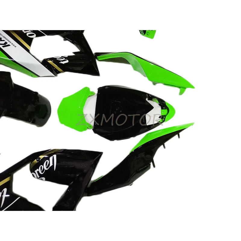 Лучшая цена комплект обтекателей для Kawasaki Ninja ZX10R 2008-2011 черный зеленый дешевый
