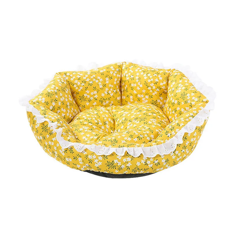 

Pet Supplies Summer Breathable Lace Edge Large Size Doghouse Soft and Warm Cat Bed Deep Sleeping Puppy Sofa for Large Small Pet