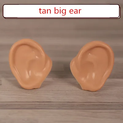 tan big ear Blyth Doll Ears for Blyth Doll Icy Doll White Natural Tan Dark and Super Black Skin Only Ears No Doll Children Toys for Girls - Цвет: tan big ear