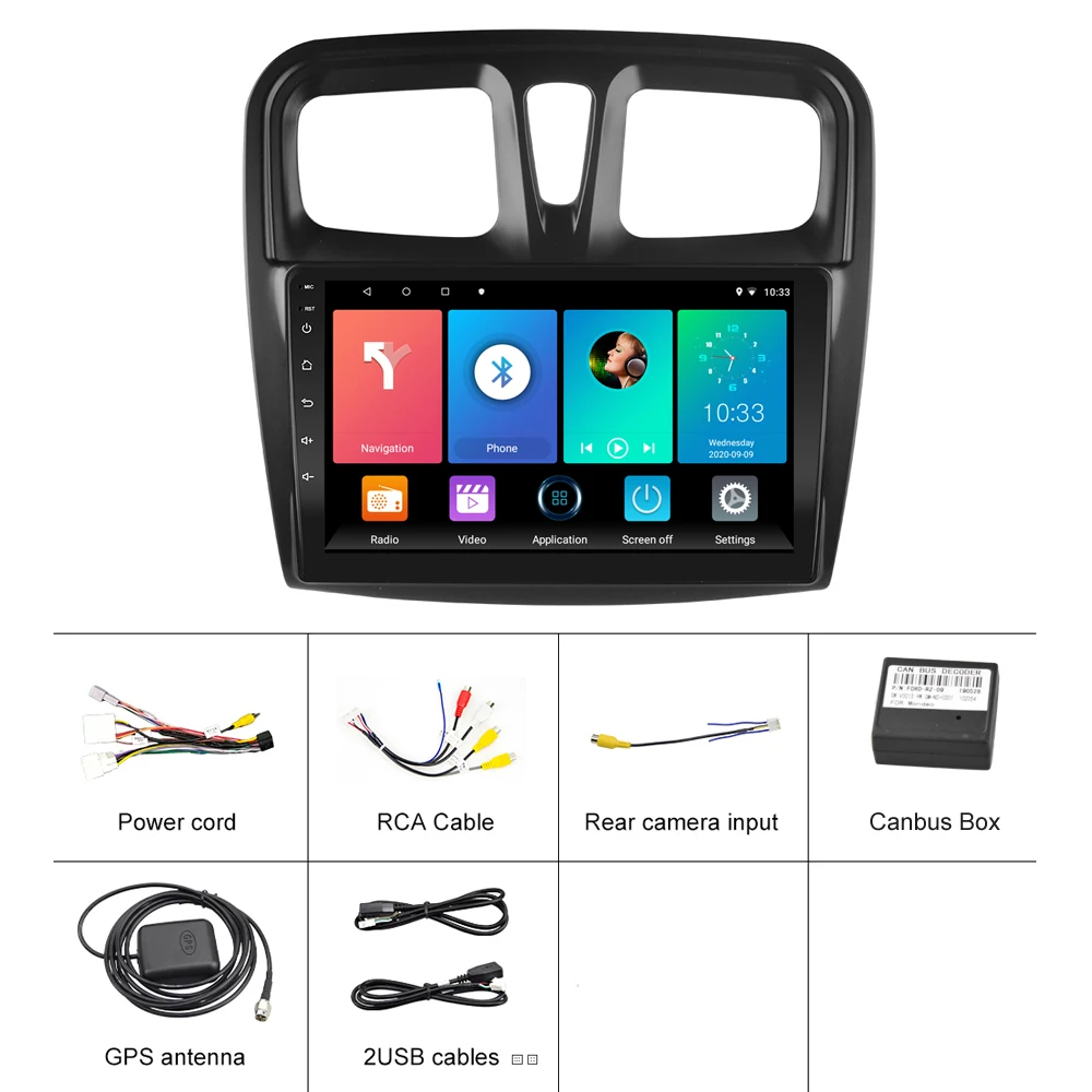 

Eastereggs 10 Inch 2 Din Car Stereo WIFI GPS Navigation Multimedia Player For Renault Logan Sandero 2014-2019