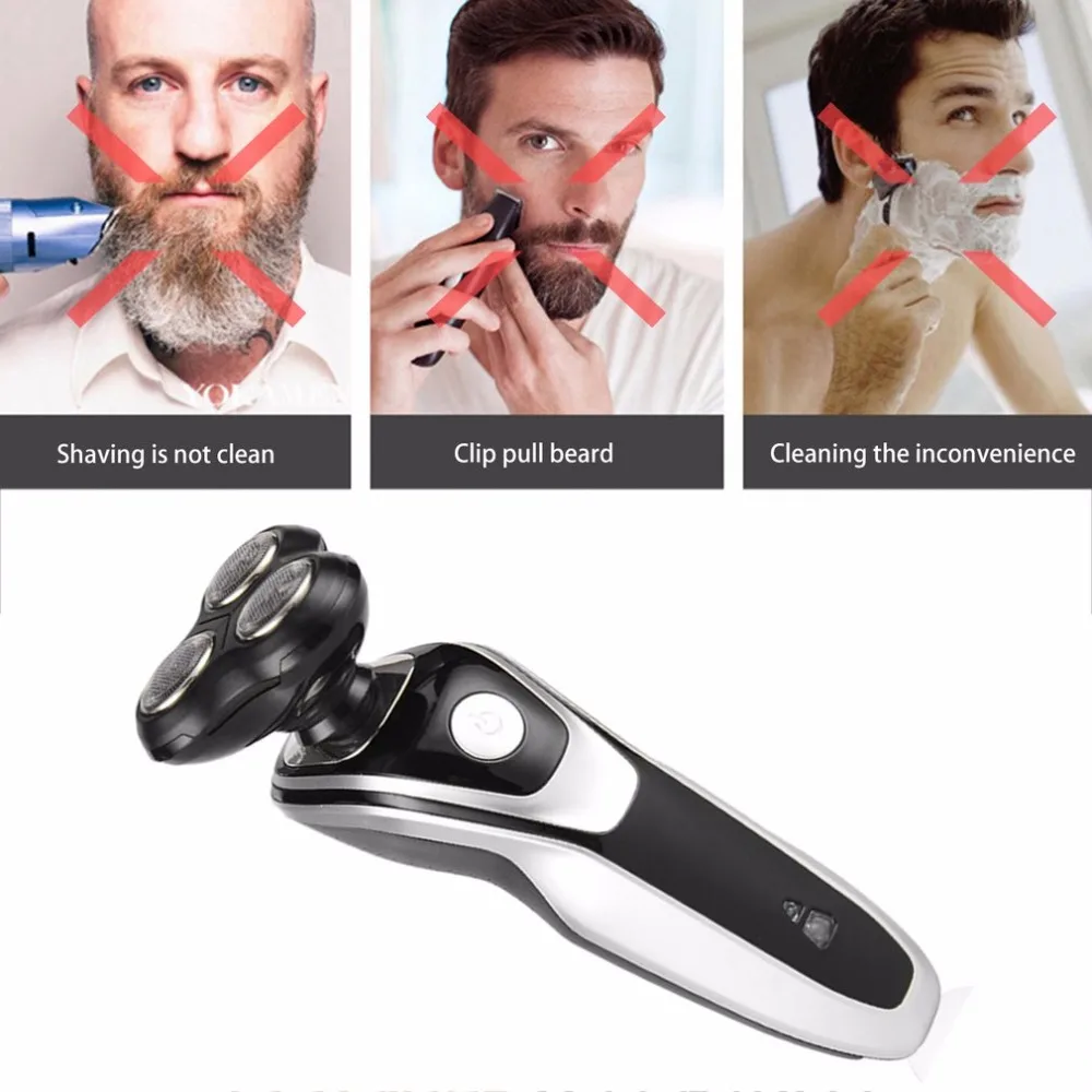 Лезвия электрическая бритва Водонепроницаемая перезаряжаемая Мужская