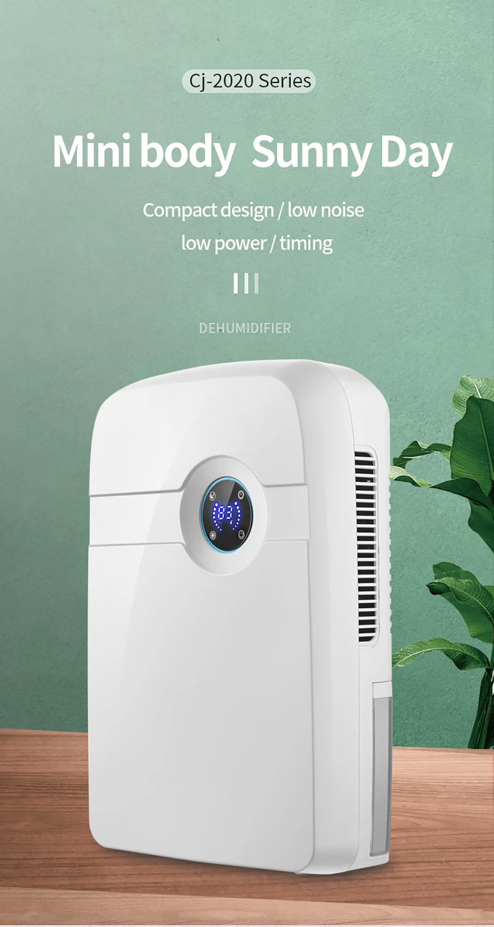 

2500ml Water Tank Portable Commercial Small Smart Electric Home Mini Desiccant Air Dryer Dehumidifier Machine