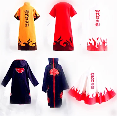 

Akatsuki Cosplay Cloak Yondaime Hokage Namikaze Minato Uniform Cloak Kakashi Teacher Six Yondaime Costume Outfit for Men