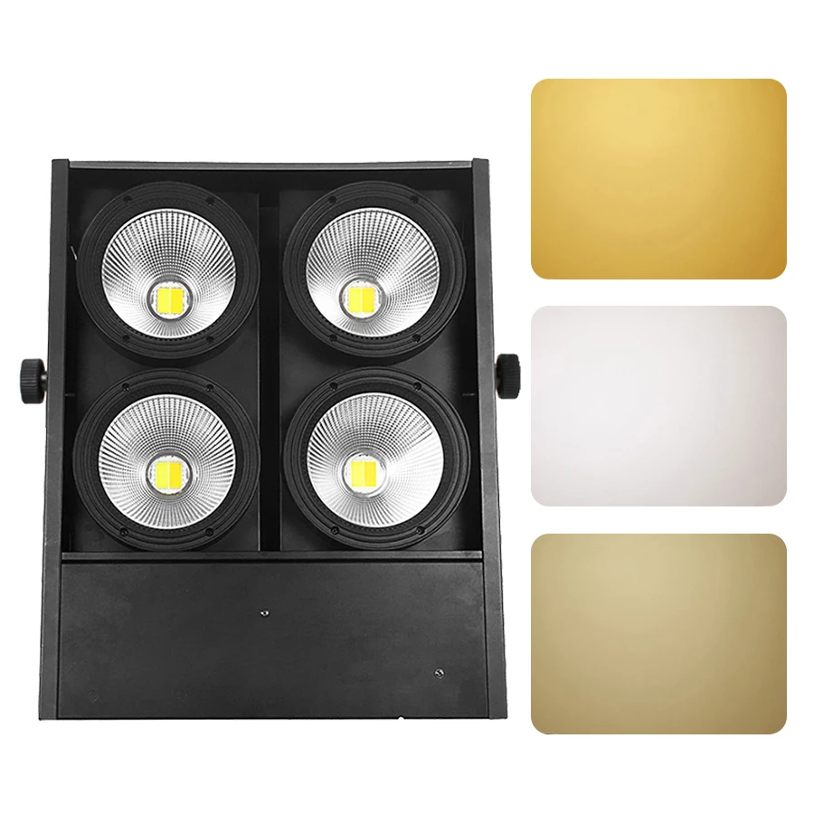 

4x100W COB Cool White Strobe Light 400W LED Stage Light DMX Stage Audience Light For Disco Party Theater Concert