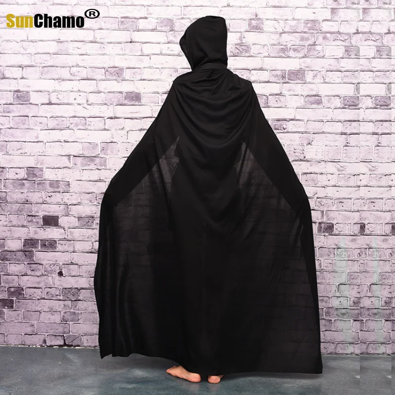 

Halloween Costume Black Death Cloak Big Cloak Demon Vampire Hooded Cosplay Suit