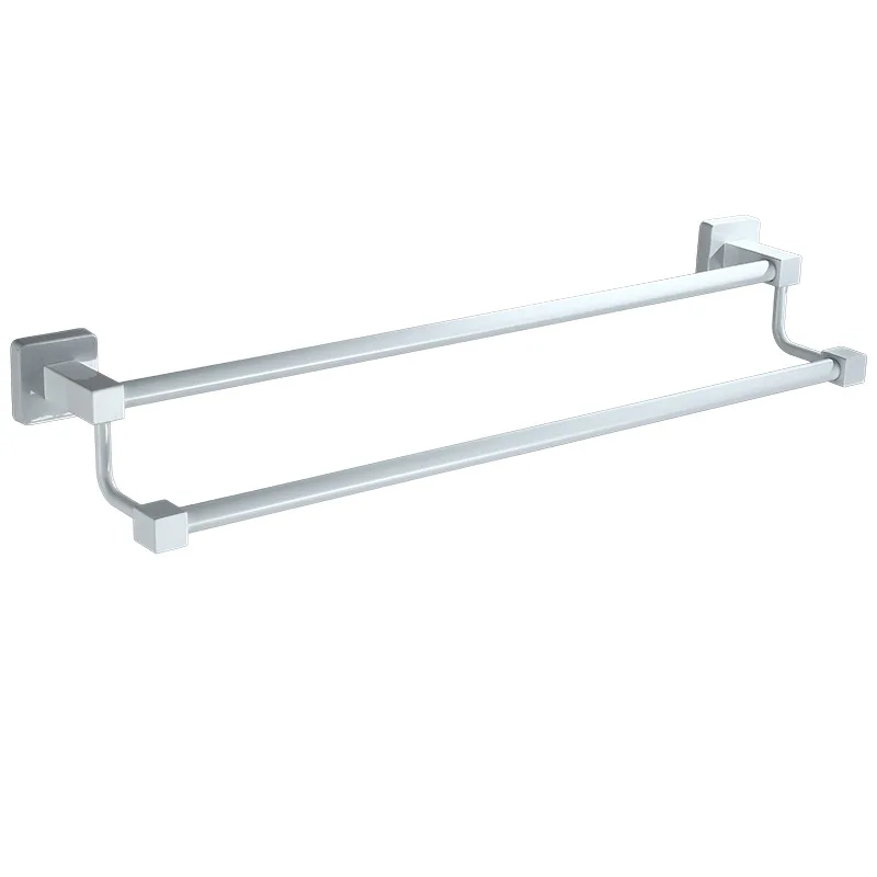 

Stainless Steel Bathroom DoubleTowel Bars Wall Mounted Bath Hardware Bathroom Accessories 40-60cm Black/White Free Shipping