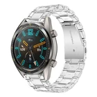 Ремешок для Huawei Watch GT 2 42 мм 46 мм, браслет из прозрачной смолы для смарт-часов huawei watch gt2 e Pro GT 46 мм, 20 мм 22 мм
