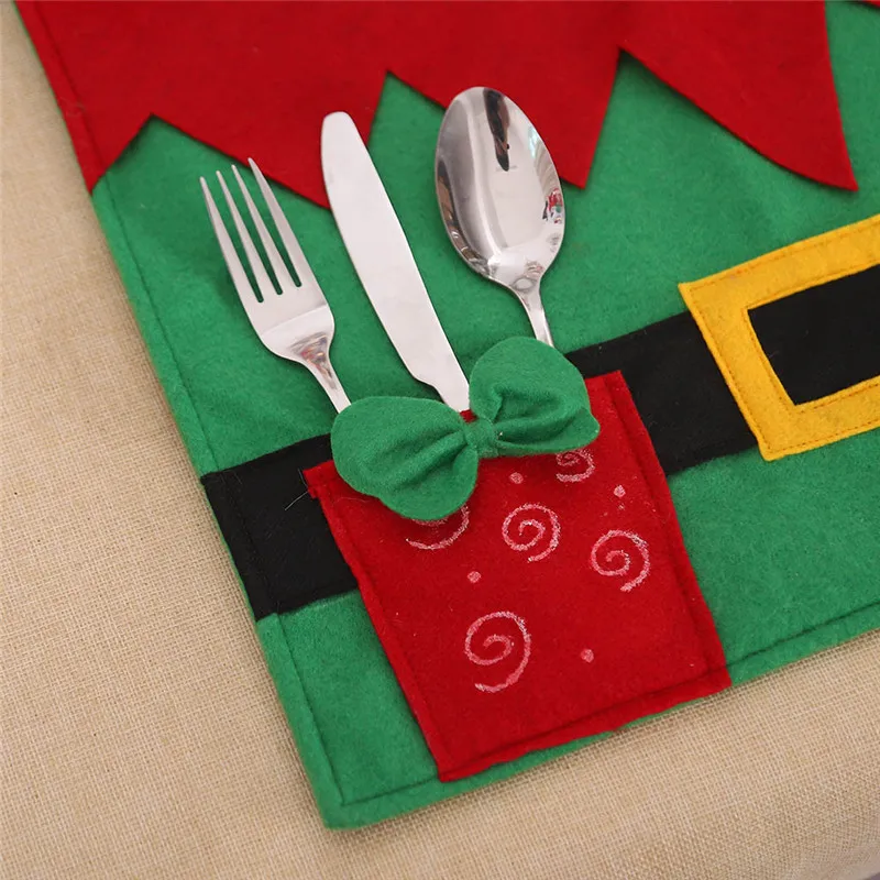 Рождественская Подставка под столовое сиденье Санта-Клаус праздничное