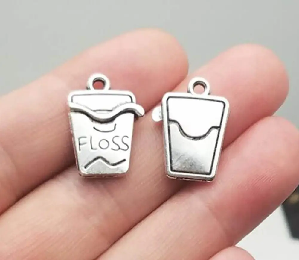 15 шт./лот 16x12 мм антикварные посеребренные подвески из нитей товары для рукоделия