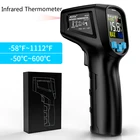 Цифровой инфракрасный термометр IR03B,-50  600 градусов, Бесконтактный инфракрасный термометр, пирометр, ИК лазерный измеритель температуры, пистолет