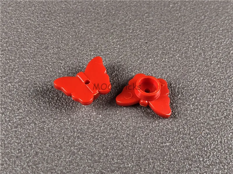 20 шт./лот MOC Кирпичи DIY растения красные друзья аксессуары бабочка с держателем
