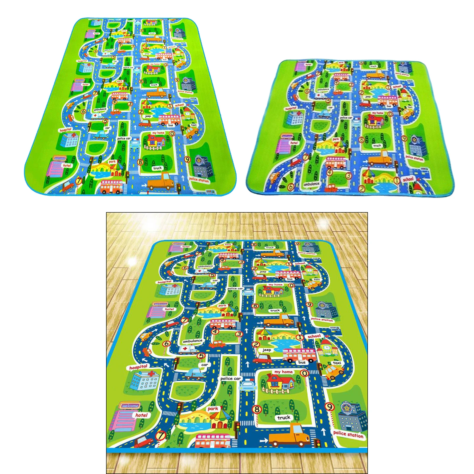 

Baby Crawling Mat City Road Traffic Puzzle Foam Play Mat for Toddlers Early Education