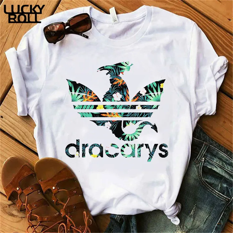 Игра престолов Dracarys футболка женская мать драконов рубашки женские s футболки король королева девушки друзья Mon подарок Тройник - Цвет: XWT0280-white