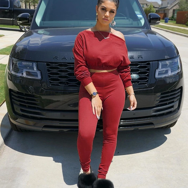 Женский Повседневный Спортивный костюм комплект из двух предметов укороченный