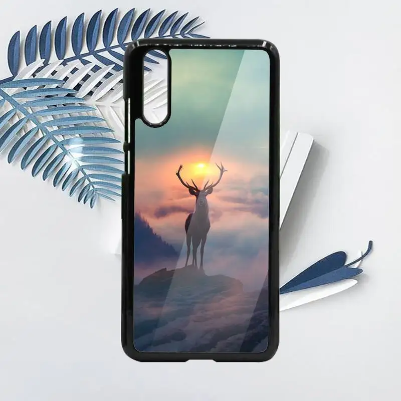 

Stag Bull Moose Reindeer Deer animal Phone Case PC For Samsung galaxy S note 8 9 20 10 e lite2019 plus pro ultra
