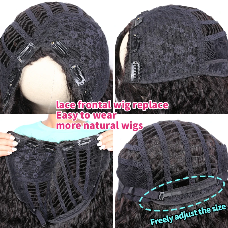 Ruolanni волос Новинка Лидер продаж парик с головной повязкой Человеческие Волосы