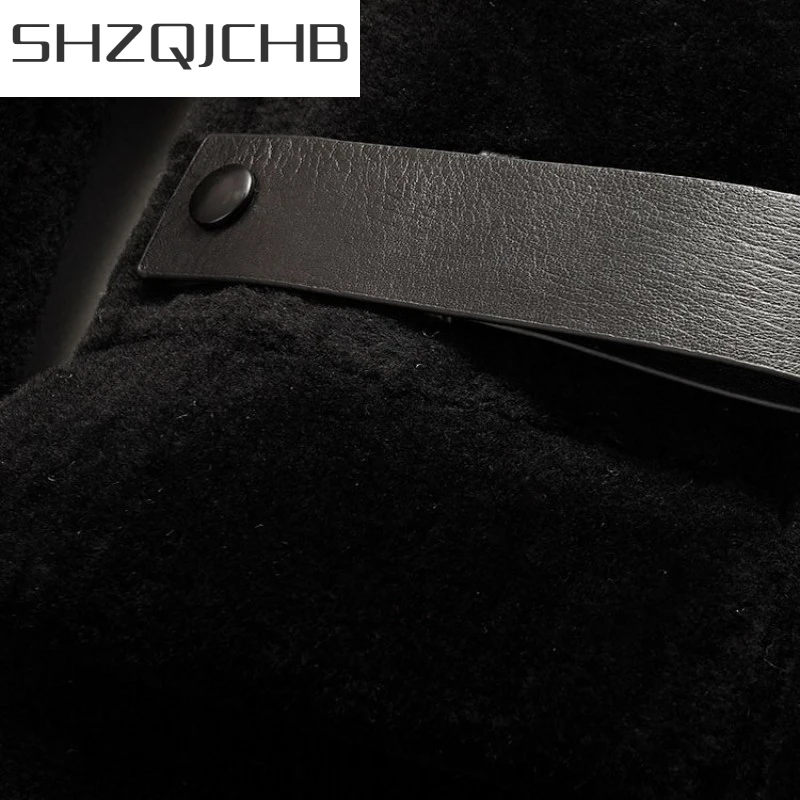 

JCHB 2021 New Winter Mens Lapel Collar Coats High Quality Real Fur Long Coat Male Slim Fit Long Sleeve Outerwear Plus Size L-4XL