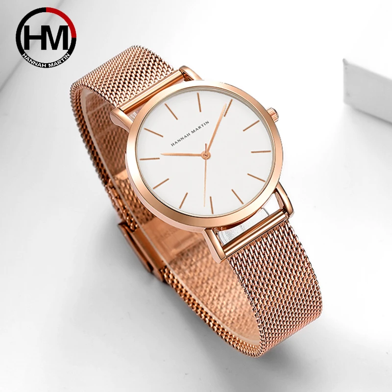 

Luxury Fashion Japan MIYOTA Movement Stainless Steel Mesh Ladies Wristwatches Clock Waterproof Relogio Feminino Bayan Kol Saati