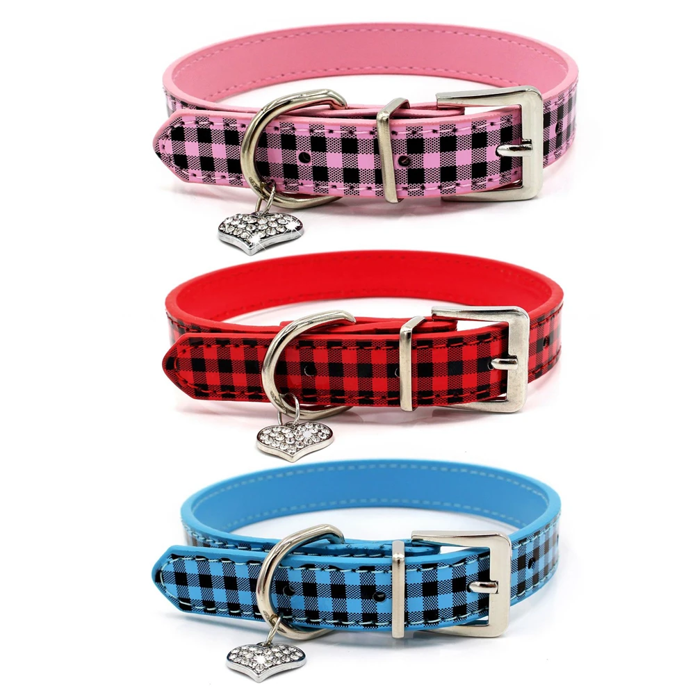 Ошейник для собак регулируемый ремешок на шею маленьких ожерелье с кристаллами