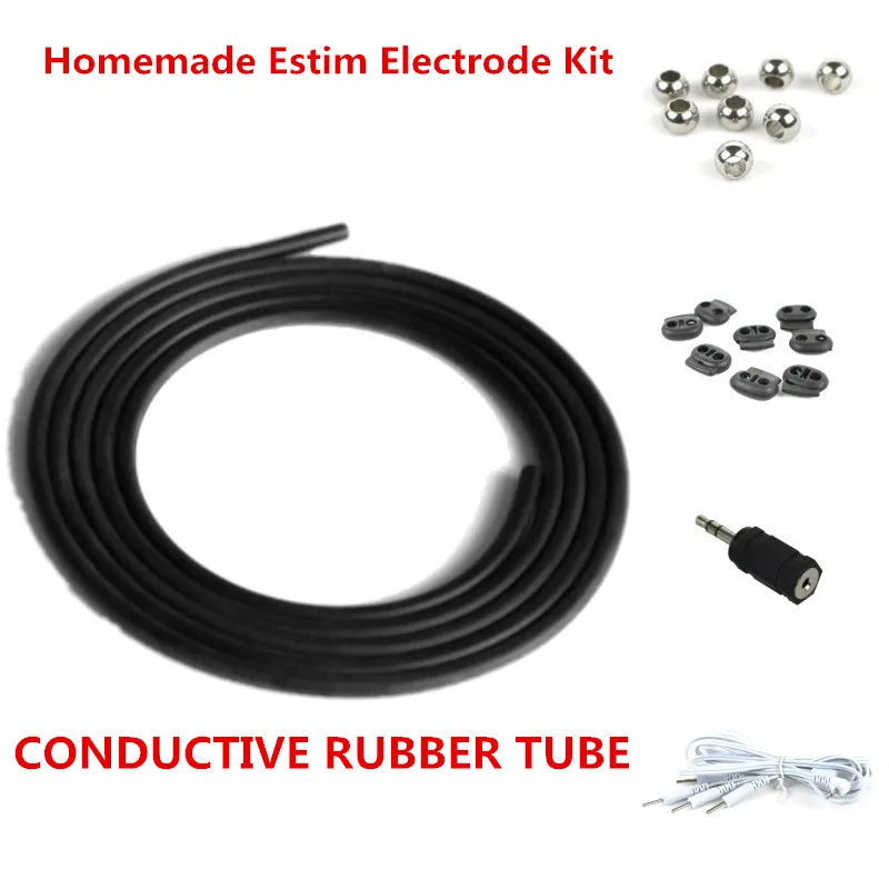 Homemade E-stim Diy Electrodes Conductive Rubber Tube Kit For Electrosex Gear Estim Tens Unit 1.5*4mm - Medical Themed Toys