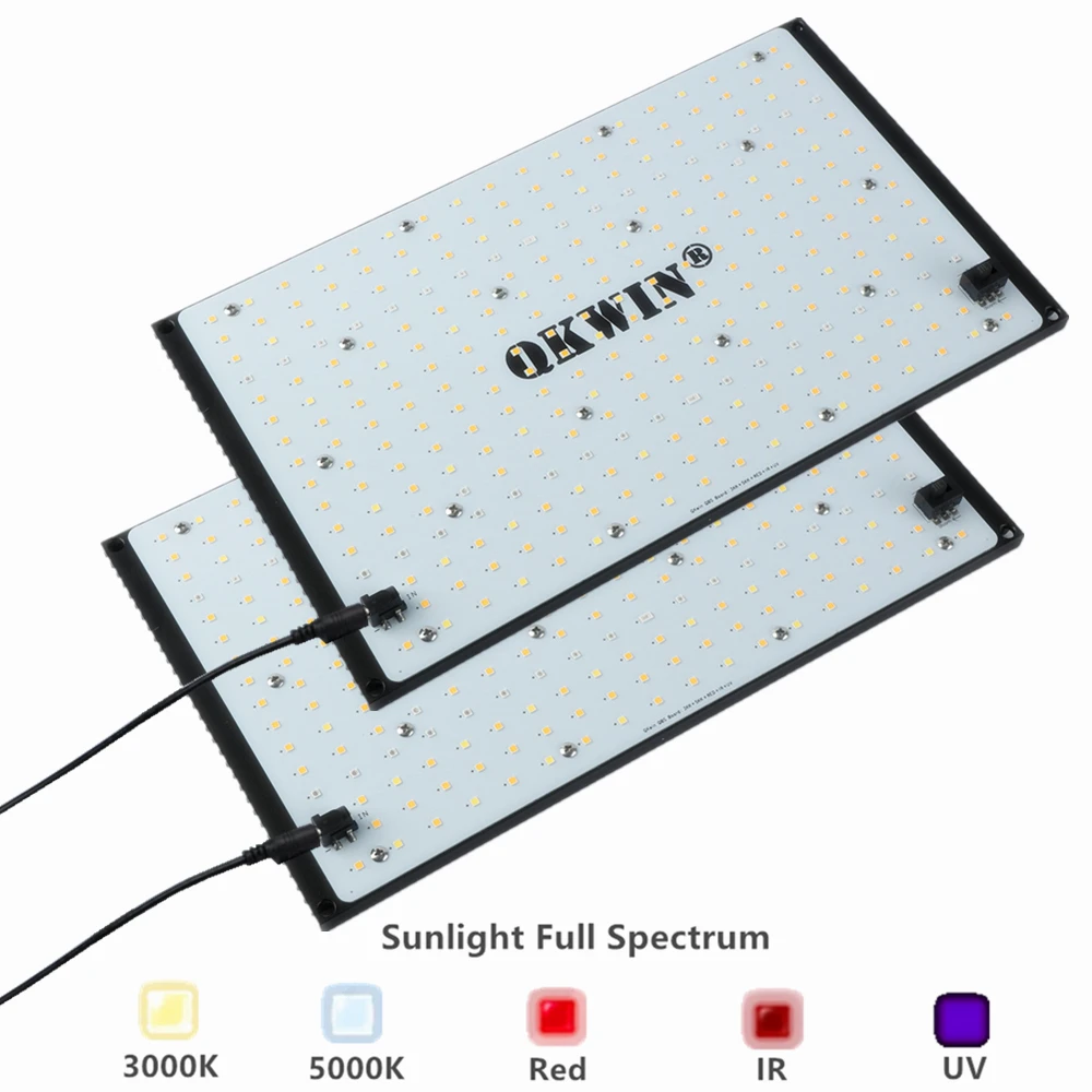 Qkwin 1200 Вт полный спектр СИД растет свет в режиме реального 120W/240WLamp для Вег
