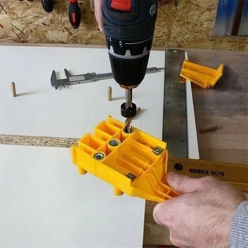 Wood Doweling Jig Punch Locator Drill Guide Handheld Pocket Hole Kit Woodworking Bit Puncher for Dowel Joint | Инструменты