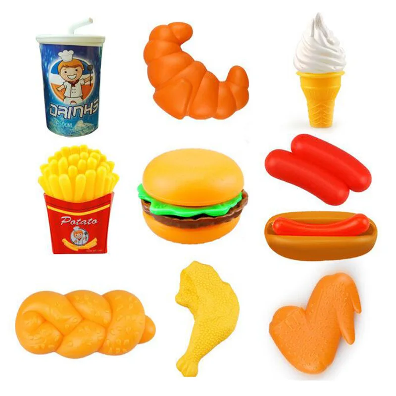 Детский кухонный игрушечный набор ролевые игры моделирование пластиковая еда