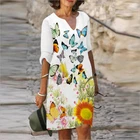 Женское ТРАПЕЦИЕВИДНОЕ ПЛАТЬЕ С V-образным вырезом, средней длины